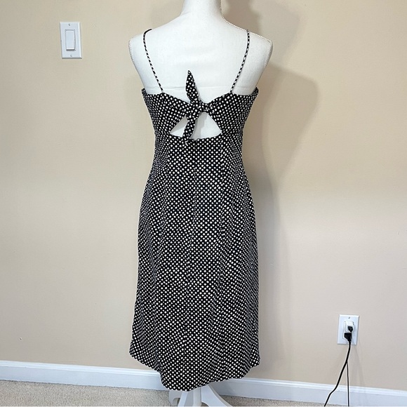 Evan Picone Diamond Polka Dot Tie Back Dress - Picture 8 of 15